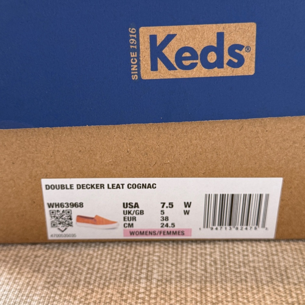 Keds Double Decker Leather Slip On 7.5 Wide - Picture 14 of 14